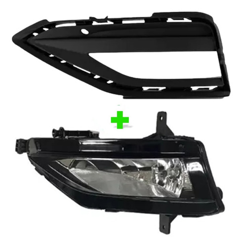 Grade Com Farol Milha Esquerdo Jetta 2019 20 21 2022 Moldura