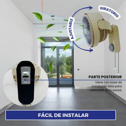 Ventilador Dosyu Mesa Escritorio Montable En Pared 3 Velocidades Rotación 90°