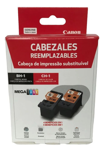 Pack Cabezales Canon Bh-1 Negro + Ch-1 Color
