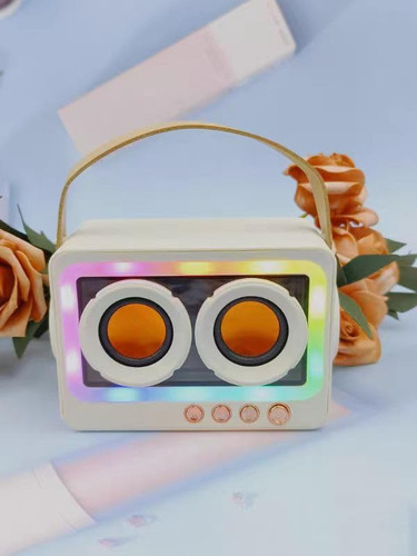 Altavoz Bluetooth Retro Con Luces Rgb - Altavoz Inalámbrico