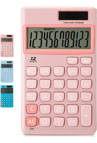 Mr. Pen - Calculadora De Función Estándar, 12 Dígitos Color Rosado