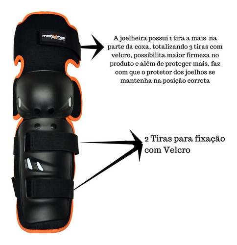 Imagem 6 de 8 de Kit Joelheira E Cotoveleira Proteçao Motocross Trilha Enduro