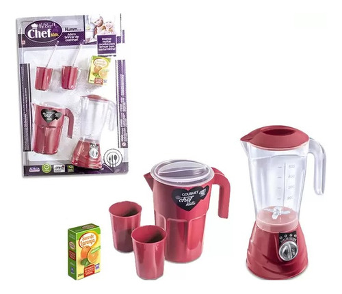 Licuadora Juego De Cocina Chef Kids 7 Piezas Juguete Niños Color Multicolor