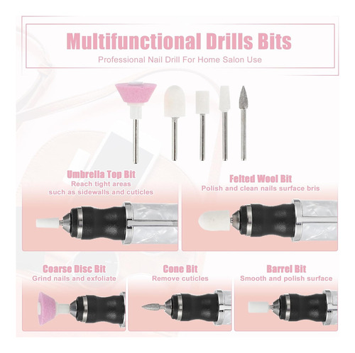 Taladro Torno Pulidor Esmeril Manicure Pedicure Portátil Usb