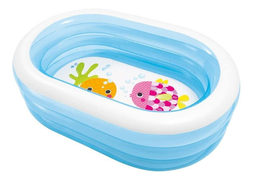 Alberca Piscina Inflable Ovalada 3 Aros 230l De Niños Intex