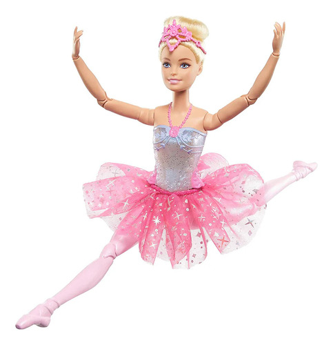 Barbie Bailarina Luces Brillantes Tu Tu Rosa Hlc25