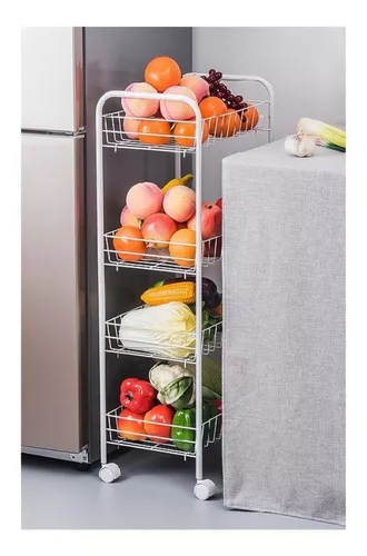 Carro Organizador De Cocina Verdulero Ruedas 4 Niv 40 Kg - Importadora  Innovación