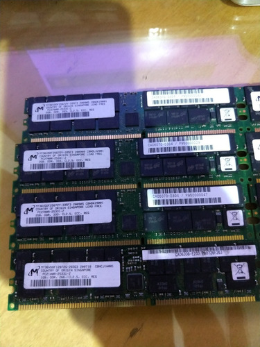 Imagem 2 de 3 de Kit 9 Memórias De Servidor Micron Ddr 2gb Pc2700