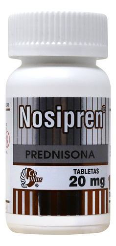 Nosipren Prednisona 100 Tabletas De 20 Mg C/u