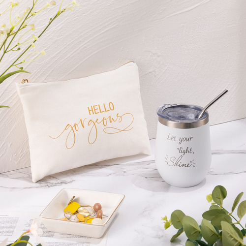 Feliz aniversário S para mulheres, conjunto de spa, cesta