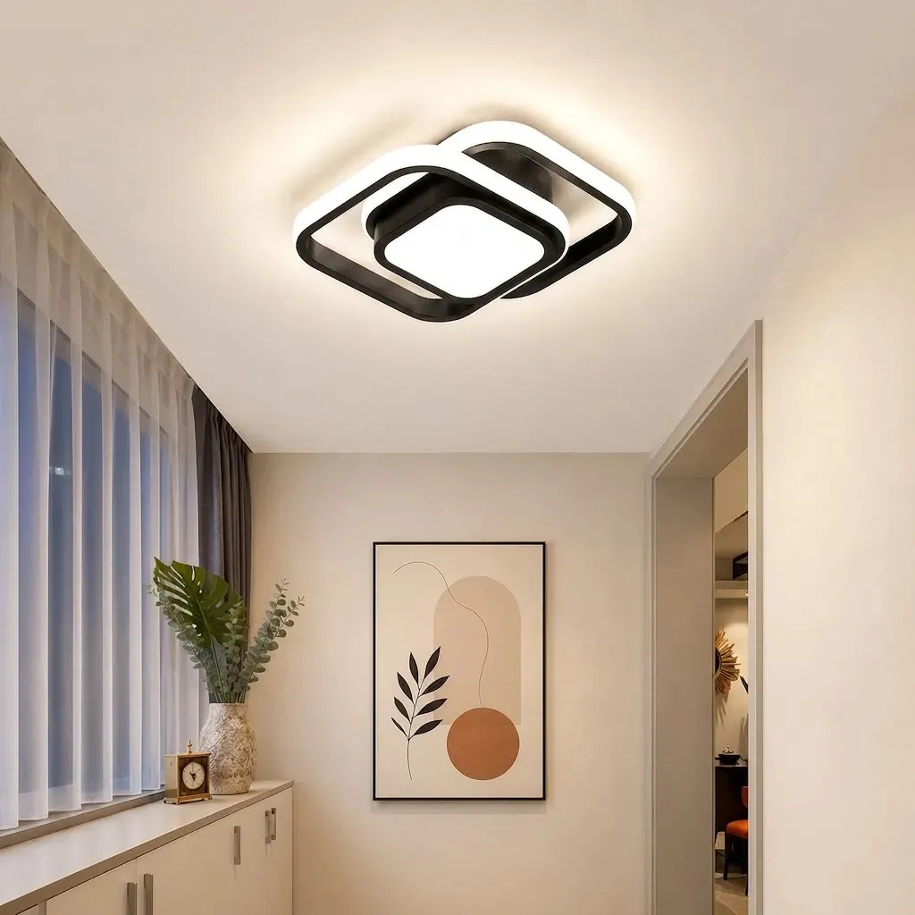 Luminária De Teto Led Moderno , Plafon LED Sobrepor Moderno , 36W,Luminária para Quarto Moderno , Luminária para Corredor , Geometrico Bivolt 110-265V , Ideal para quartos, corredo