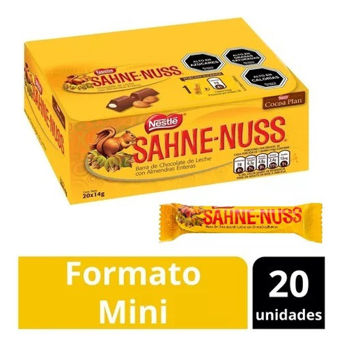 Chocolate Sahne Nuss Nestle, 20 Unidx14gr, Formato Impulsivo