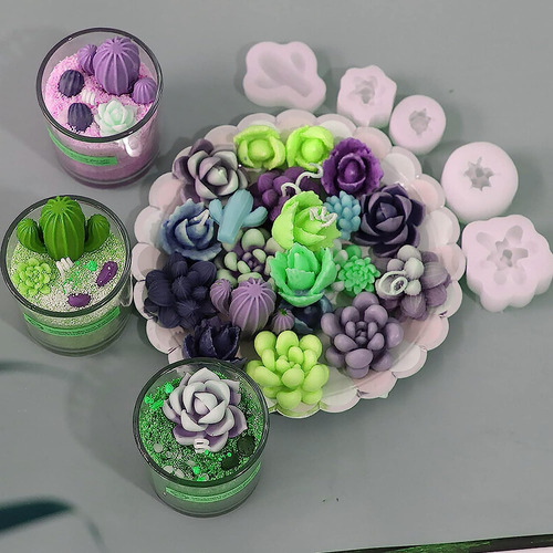 9 Moldes De Silicona Molde De Cactus Molde De Velas De
