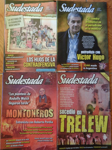 4 Revistas Sudestada Montoneros, Trelew, Victor Hugo Morales