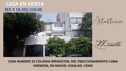 Casa En Venta En La Colonia Irrigacion Miguel Hidalgo Cdmx I Vl11-bd-055