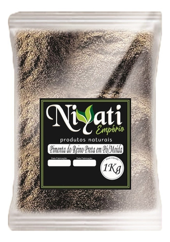 Pimenta Do Reino Preta Moida Em Pó Pura 1kg - Niyati