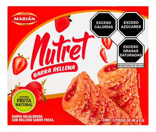 Nutret Barras Hojaldradas Con Relleno De Fresa