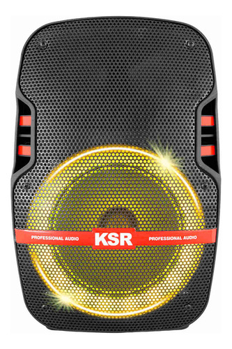 Sistema Par De Bafles 8 Bluetooth Luz Led Recargable+tripies Negro