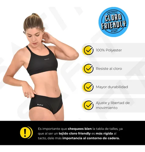 Malla Natacion Enteriza Aquagym Deportiva Cloro Safit