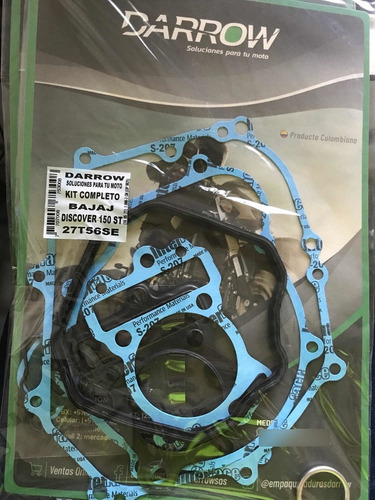 Discover 125 Kit Empaques Completo Moto Bajaj Juntas Motor