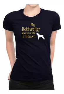 Idakoos Polo Mujer My Rottweiler Waits For Me In Heaven