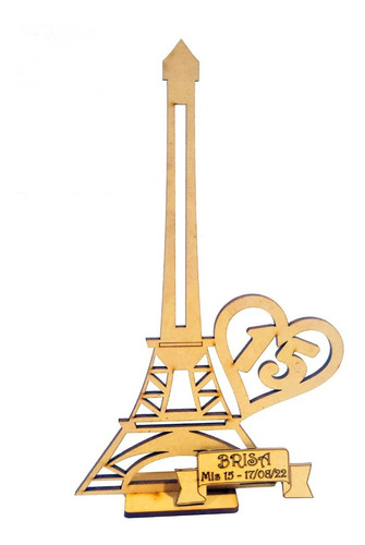 Imagen 4 de 4 de Combo Souvenirs Torre Eiffel Corazón -centro Mesa Fibrofacil