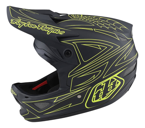 Casco Bicicleta D3 Fiberlite Spiderstripe Gris/amarillo Tld Talla M