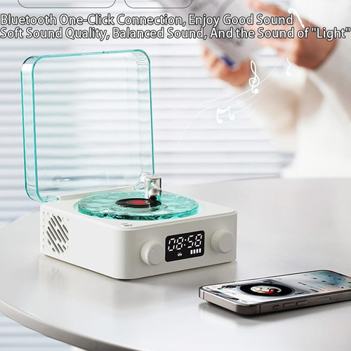 Tocadiscos De Vinilo Bluetooth, Tocadiscos Vintage, Portátil