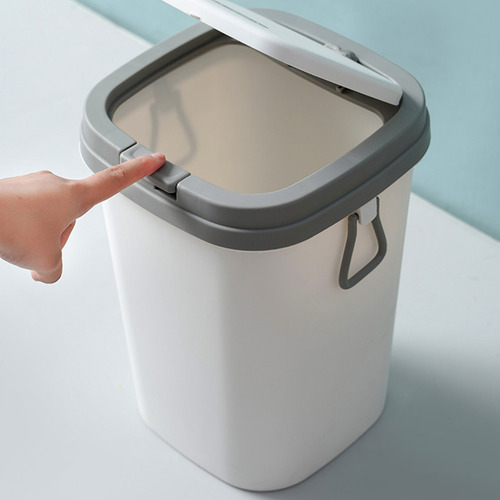 Bote De Basura De Baño Con Tapa Grande Que Bloquea Los Olore