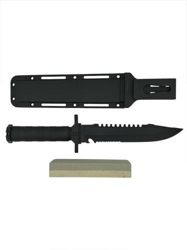 Cuchillo Tactico Monte Militar Tipo Rambo Swat Con Piedra Para Afilar De Carburo De Silicio Acero Inoxidable Uso Rudo Full Tang Cuchillo De Una Sola Pieza Resistente Al Óxido