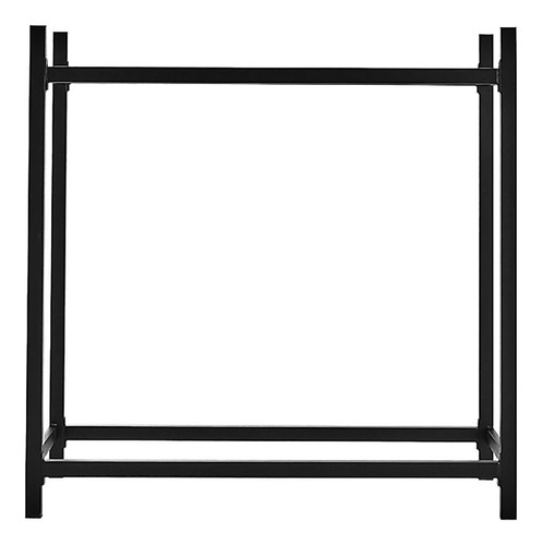 Leñero O Rack Para Leña / Acero Negro 122x123x36cm Reforzado