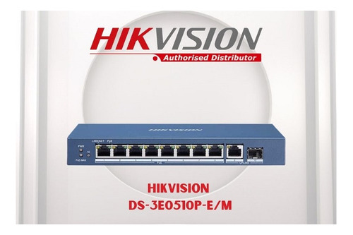 Hikvision Ds-3e0510p-e/m Switch Gigabit 8 Puertos Poe No Adm