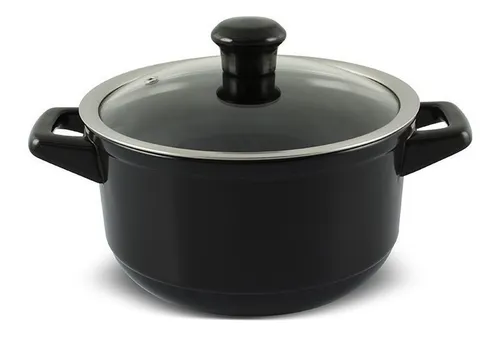 Caçarola Duo 20 Cm Preta- Ceraflame Cookware Cor Preto
