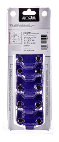 Andis 01410 Master Juego De 5 Peines Pequeños Doble Im...