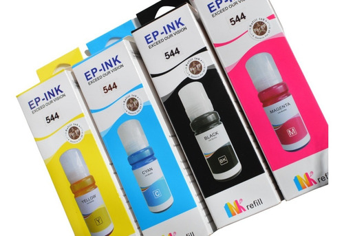 Imagen 7 de 8 de Tinta Para Impresoras Dye Juego Cmyk L1110 L3110 L3150 544