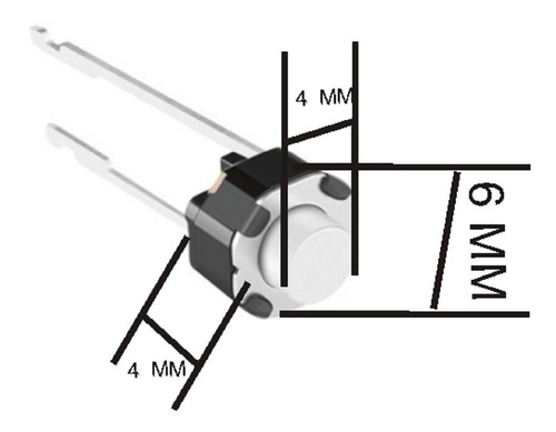 50 Microswitch Push Boton Blanco 2 Patas Largas Tipo Aiwa