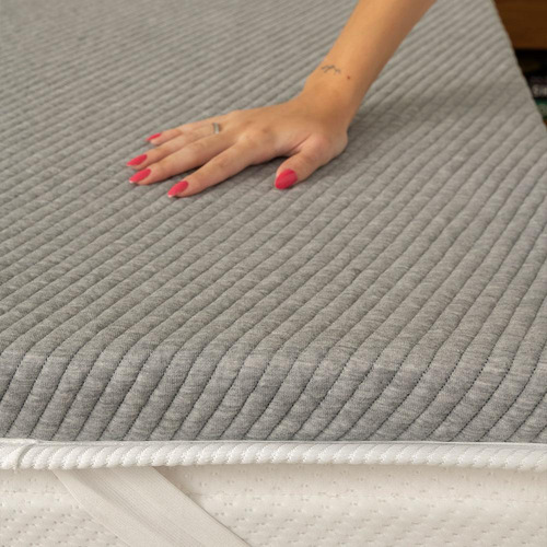Pillow Top Solteiro Guldi Dream D50 Alça Branco E Cinza