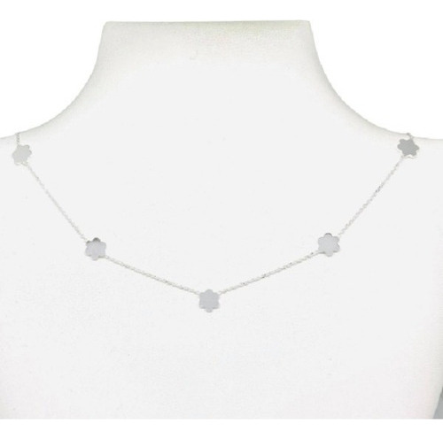 Cd 136-4 Gargantilla 40cm Plata Italiana Ideal Mujer  