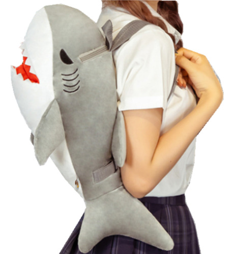 Bonita Mochila Con Forma De Tiburón Para Niños Y Niñas En Ed