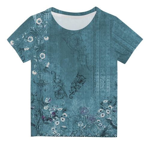 Camiseta De Manga Corta Para Niños Y Niñas Con Estampado Div