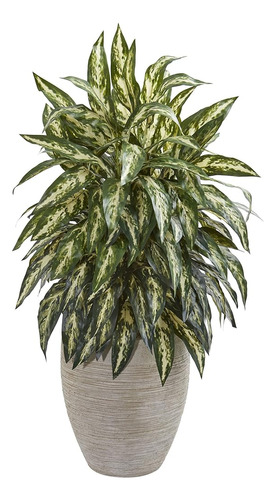 Planta De Seda De Color De Arena Artificial Aglaonema Casi N