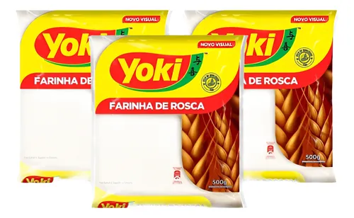 comprar Kit 3 Farinha De Rosca Yoki 500g