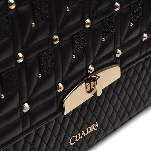 Bolso Crossbody De Dama En Piel De Mantarraya Negro
