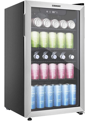 Euhomy Nevera Minibar Refrigerador Bebida 120 Latas