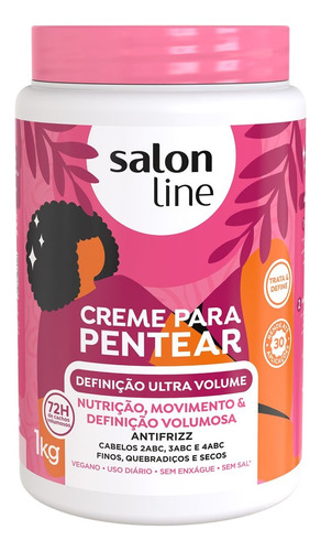 Creme Pentear Definição Ultra Volume Cachos Salon Line 1kg