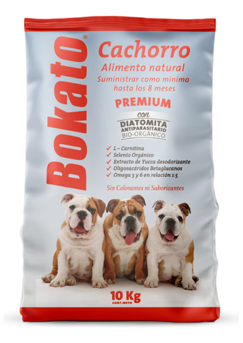 Alimento Perro Premium Cachorros Bokato 27% Proteina 10kg
