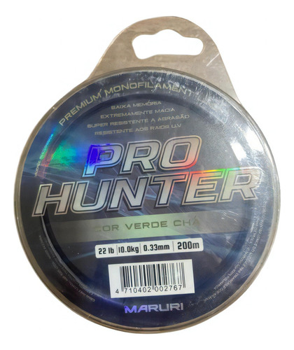 Linha Maruri Monofilamento Pro Hunter 200m - Verde Chá