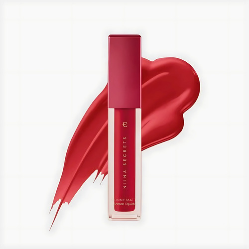 Batom Matte Niina Secrets Vermelho Hibisco 5ml - Original