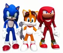 Comprar Sonic The Hedgehog Knuckles,tails Y Sonic Set 3 Articulados 