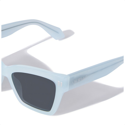 Óculos De Sol Off-white Cincinnati Armação Azul-claro Haste Azul-claro Lente Preto Desenho Ocean